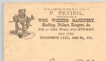1889 P. Pryibil Mfr Of Wood Working Pulleys Hangers New York Ny Postal Cover. Fixed Price $17.54.