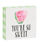 Collins Painting Watermelon Wooden Block Sign Summer Tabletop Decor. Fixed Price $23.46.