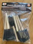 10 Piece Foam Paint Brush Set W/ Wood Handle Iit 1" 2" 3" 4" Inch Lot. Fixed Price $7.95.