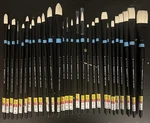 Lot Of 28 - Princeton Aspen Long Handle Oil Acrylic Synthetic Paint Brushes C169. Fixed Price $179.99.