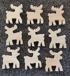 9 Piece Lot Unfinished Wooden Reindeer Christmas Diy Cutouts. Fixed Price $8.99.