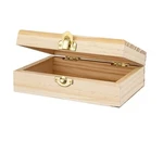 Unfinished Wood Box Hinged. Crafts Decoupage Decorate 6 4 2 Inches. Fixed Price $7.85.