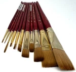 Lot Of 11 - Princeton Heritage Series Brushes Stroke, Flat Shader, Round.... Fixed Price $114.99.