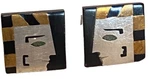 Sterling Silver Pharaoh Portrait Figure Mid Century Modern Artisan Cufflinks. Fixed Price $120.00.