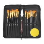15PCS Professional Artist Paint Brush Kit W/ Scraper For Oil Acrylic Watercolor. Fixed Price $15.00.
