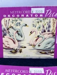 Vtg 50 Meyercord X 320B Pink & Blue Swans Four Decals Sealed Pkg. Fixed Price $10.00.