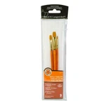 Royal Langnickel RSET-9110 Gold Taklon Flat Shader Paint Brush Of 3. Fixed Price $10.68.