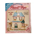 New Canvas Paint-ups By Plaid Victorian Cottage 56506 Kit Doorstop Craft Usa. Fixed Price $14.42.