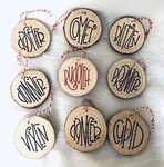 Santa Reindeer Wood Slice Tree Christmas Pendants Ornaments Decorations. Fixed Price $25.00.