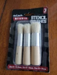 3PC Studio Stencil Set Mont Marte Artist Brushes Arts Craft Supply. Fixed Price $14.95.