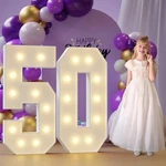 Marquee Numbers 50TH-BIRTHDAY Large Decorations: 4FT Light Up Birt.... Fixed Price $85.64.