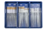 Royal Clear Choice Gold Taklon Artist Paint Brush Sets-round Or Flat 60PC & Tray. Fixed Price $65.99.