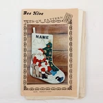 Bee Hive Iron-on Pattern Santa's List 4105 Christmas Stocking. Fixed Price $12.49.