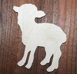 Easter Lamb Unfinished 1/8" Thick Wood Laser Cutout Shape Crafts Door Hanger. Fixed Price $24.99.