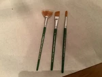 Plaid One Stroke Donna Dewberry Gold Nylon Paint Brush Set Of 3. Fixed Price $12.00.