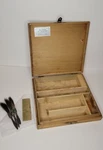 Devoe & Raynolds Artist Materials Oil Paint Dovetail Wood Box (3) Mack Brushes. Fixed Price $64.99.