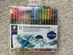 Staedtler 72 Count Double Sided Water Color Brush Pen Marker. Fixed Price $35.00.