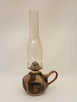 Vintage 70S Studio Artisan Stoneware Pottery Oil Lamp With Handle Artist Signed. Fixed Price $67.46.