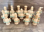Provo Craft Wooden Peg Doll Set Medium Unfinished Figures Lot 11-2761. Fixed Price $11.99.