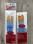 9 Golden Taklon Detail Brush Set By Craft Smart, Shader Size: 2, 4, 6, 8. Fixed Price $10.00.