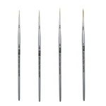 Zem Brush Golden Taklon Multi Media Long Liner Artist Set 20/0, 10/0, 5.... Fixed Price $20.54.