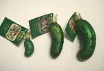 Old World Christmas Pickles (set Of 3) (28052, 28074, 28016) Glass Ornaments. Fixed Price $25.59.