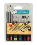 15PC Artist Brush Set All Purpose For Oil Watercolor Acrylic Paints. Fixed Price $14.00.