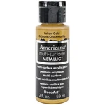 Deco Art Americana Multi-surface Metallic Acrylic Paint 2OZ-YELLOW Gol (6PK). Fixed Price $22.58.