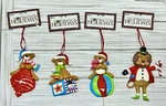 Vintage Darice Polymer Clay Christmas Tree Ornaments Teddy Bear Lion Lot Of 4. Fixed Price $14.95.