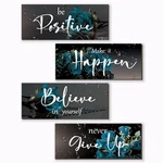 Fencordar 4 Piece Teal Wall Decor Set Inspirational 10 X Inch,. Fixed Price $14.76.