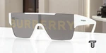 Burberry BE4291 3007 White Grey Tamp Silver GOLD2 38 Mm Men's Sunglasses. Fixed Price $124.00.