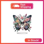 Artopet Diy Diamond Desktop Ornament Special Shaped Crystal Flowers Butterflies. Fixed Price $13.74.