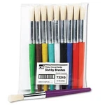 Charles Leonard Stubby Brush Set, Natural Bristle, Round, 10/SET Red. Fixed Price $27.01.