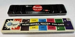 Vtg Prang & Sargent Watercolors Set Metal Tins Full 8 Pans Brushes Usa. Fixed Price $30.00.