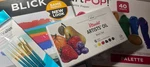 Utrecht Artists' Oil Paint - Set Of 6, Basic Colors, 37 Ml Paper Brushes. Fixed Price $60.00.