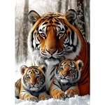 Ceovr Tiger Diamond Art Kits For Adults, Winter Animal CM066-BROWN. Fixed Price $13.49.