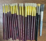 Lot 18 Loew Cornell 4420 Classic Natural Bristle Paint Brushes Oil Acrylic. Fixed Price $24.99.