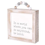 Collins Painting Framed Wooden Box Sign With Beaded Handle - Inspirational. Fixed Price $25.94.