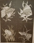 Vintage Tri Chem Picture To Paint Felt Usa Poster Tropical Fish 4 Panels 6X8. Fixed Price $17.75.