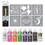 Plaid Folkart Halloween Stencil & Paint Set. Fixed Price $26.24.