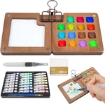 Mini Watercolor Paint Set Pocket With Brush 24 Colors Sketchbook Travel Artists. Fixed Price $17.89.