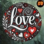 Rustic Love Mandala Heart Floral Metal Sign Artistic Round Tin Plaque Wall. Fixed Price $11.96.