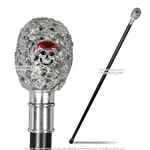 36.5" Pirate Faberge Egg Style Walking Stick Zinc Handle Metal Cane. Fixed Price $24.98.