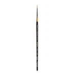 Kingart Original Round Artist Brush, Size 2/0, Golden Taklon Bristles,black/gold. Fixed Price $14.38.
