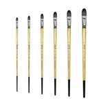 XDT#6386 Filbert Artist Paint Brush Piece Set Black Hog Bristle #1#3#5#7#9#11. Fixed Price $12.99.