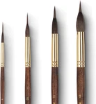 4 Pcs Watercolor Brushes Professional, Extended Needle Point Set, Sable. Fixed Price $33.99.