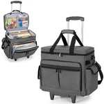 Rolling Scrapbook Tote With Expandable Pocket, Craft Organizer & Trolley. Fixed Price $87.51.