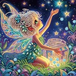 5D Special Shape Diamond Art Kits For Beginners, Starry Night. Fixed Price $11.94.