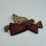 Angel Handmade Artistic Brooch Pin Wooden Signed J Bolton 1994 Christmas Holiday. Fixed Price $12.99.