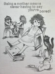 Tri-chem 2474 Mother Day Mom Kids Funny Ready To Paint Liquid Embroidery 9X12. Fixed Price $9.99.